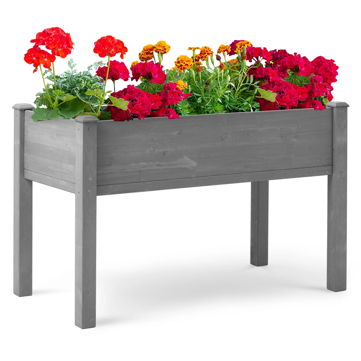 

48x24x30 inch Raised Garden Bed with Legs, Elevated Wooden Planter Box for Outdoor Plants Flowers Fruits Vegetable Herb Growing