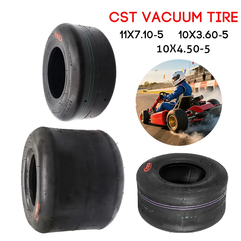 

Go Kart Tires 10x4.50-5 11x7.10-5 Competitive Kart Front and Rear Tires, Anti-skid Rain Tires