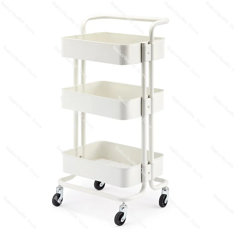 Applicable to Cart Hairdressing Mobile Storage Finishing Shelf Nail Art Tool Cart Beauty Salon Cart