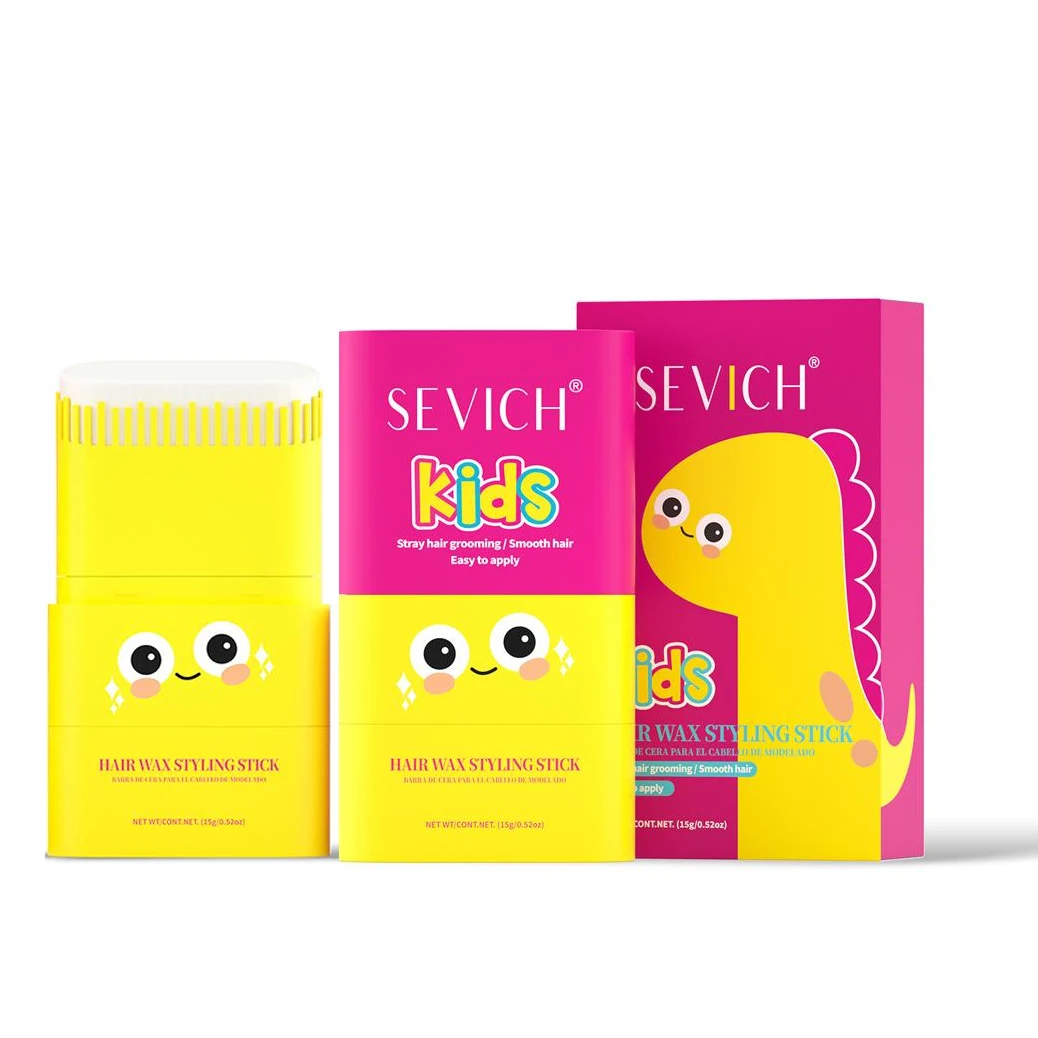 Cartoon Dinosaur Non-greasy Hair Comb Wax Stick, Hair Finishing Stick Styling Gel for Kids Girls & Boys for Slick, Frizzy Hair