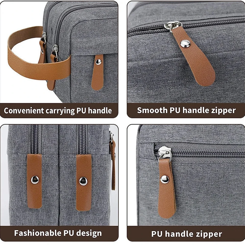 CXMMGG 1個 防水吊り下げ式トイレタリーバッグ 男性用旅行用、フック付きドップキットオーガナイザー、大容量シェービングバッグ