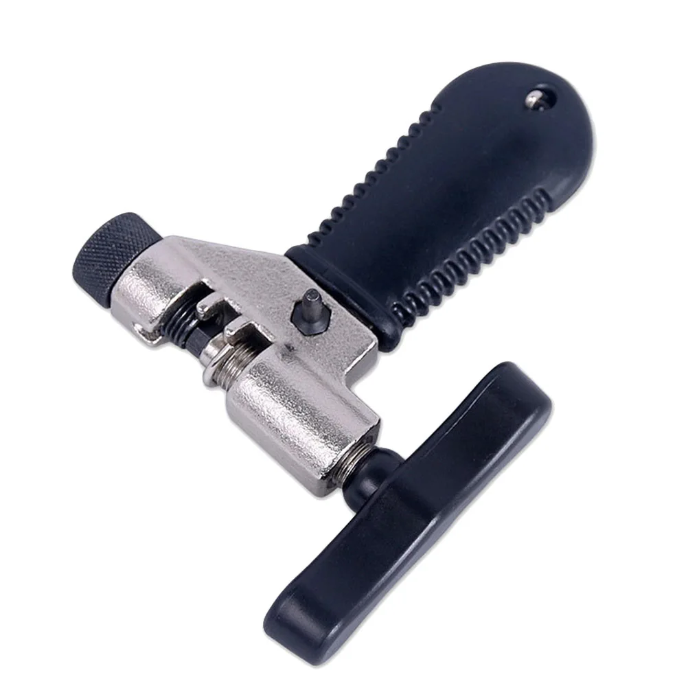Chain Breaker Tool Bike Chain Cutter Repair Splitter With Link Hook Spare Pin Carbon Steel -V Plastic Handle Service Tool