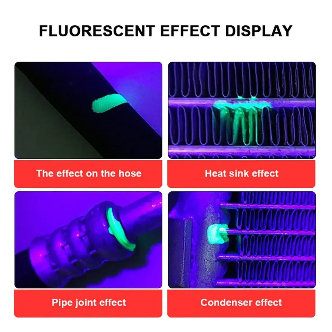 9 LED Car Air Conditioning A/C System Leak Test Detector Kit UV Flashlight Protective Glasses UV Dye Tool Set Dropshipping