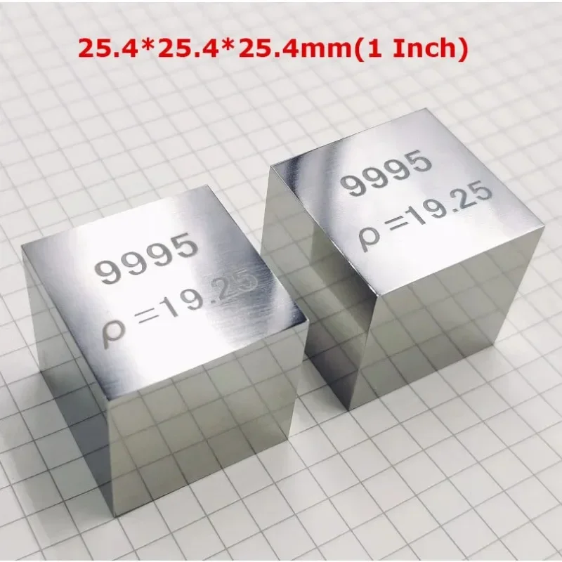 1 Inch Tungsten Cubic Periodic Table Cube 99.95% Pure Tungsten Cubic Metal Gift Rare Metal Tungsten Element Block Full Size