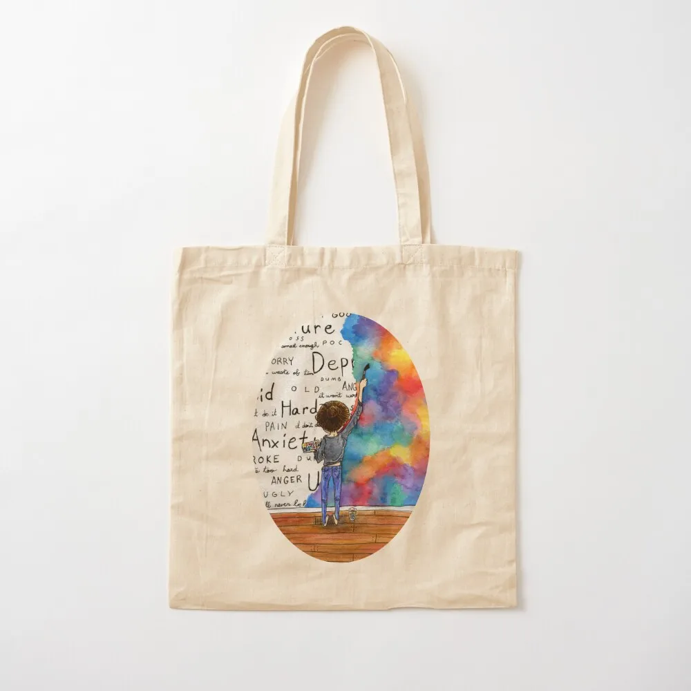 Always Keep Fighting Watercolor Painting (2015) REVAMP Tote Bag bags luxury women tote bag screen handbag