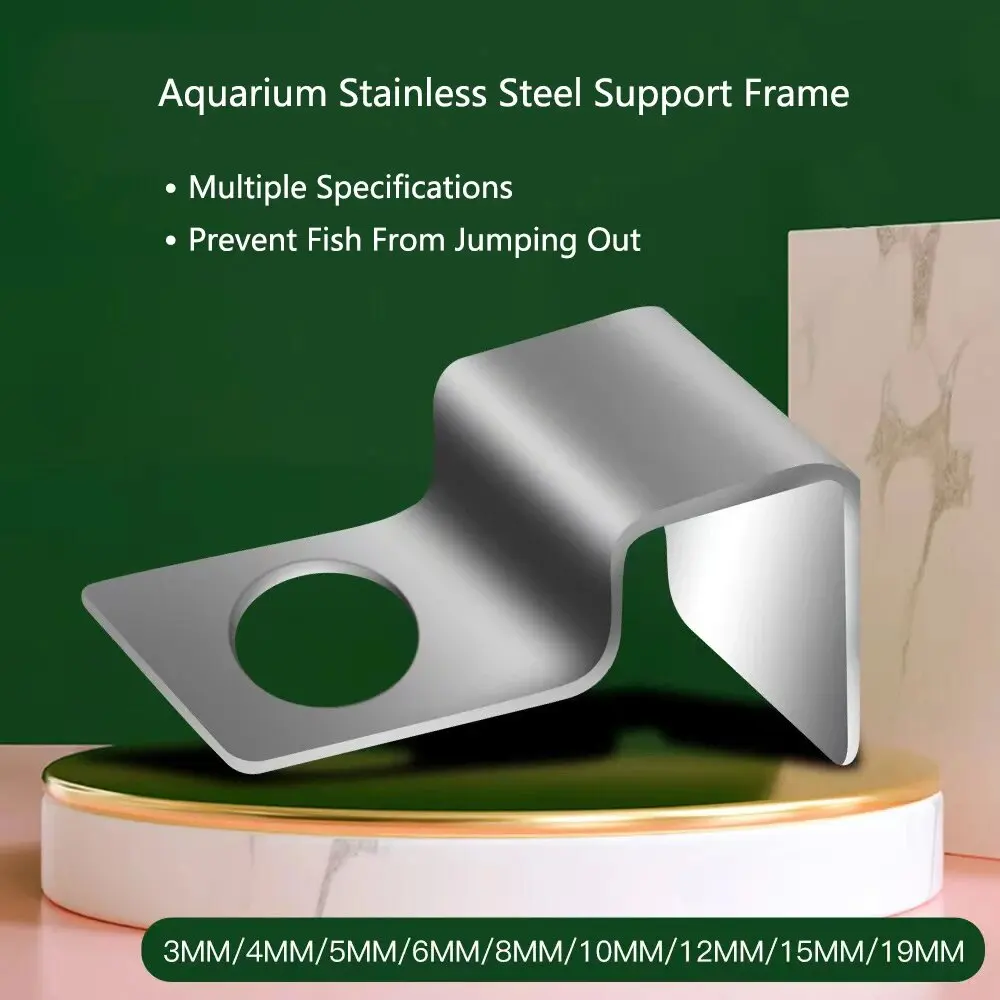 5/6/8/10/12/15mm Stainless Steel Aquarium Fish Tank Clips Glass Cover Support Holders Accessories For Aquarium Filter Lamp Stand