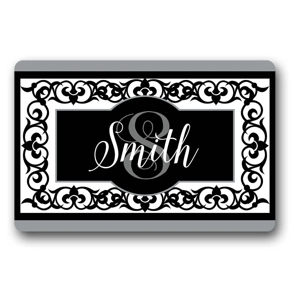 

Personalized Monogram Doormat Rubber Backing Anti Slip Rug Front Door Mat Outdoor Porch Patio Housewarming Gift Wedding Gift