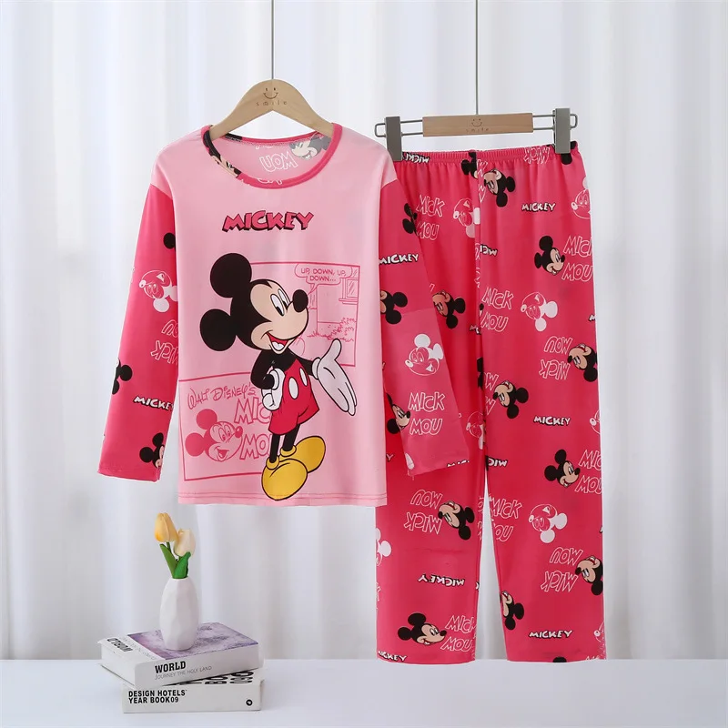 

Kids Cartoon Pajamas Long Sleeve Lightweight Autumn Boys Girls Sleepwear Summer Air-Conditioned Homewear Set for Children