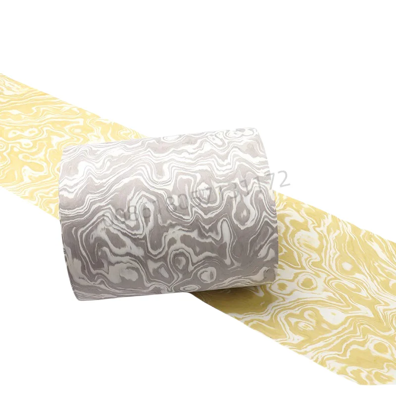 

Reconstituted Engineered Wood Veneer with Swirling Grain,E.V.,Backing Fleece,30x250cm,1pc,for Furniture & Home Decor,Yellow Grey