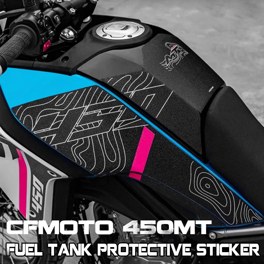 FOR CFMOTO 450MT 2024 Motorcycle Anti-Skid Fuel Tank Sticker Body Protection Sticker Fishbone Sticker Anti-Wear Sticker