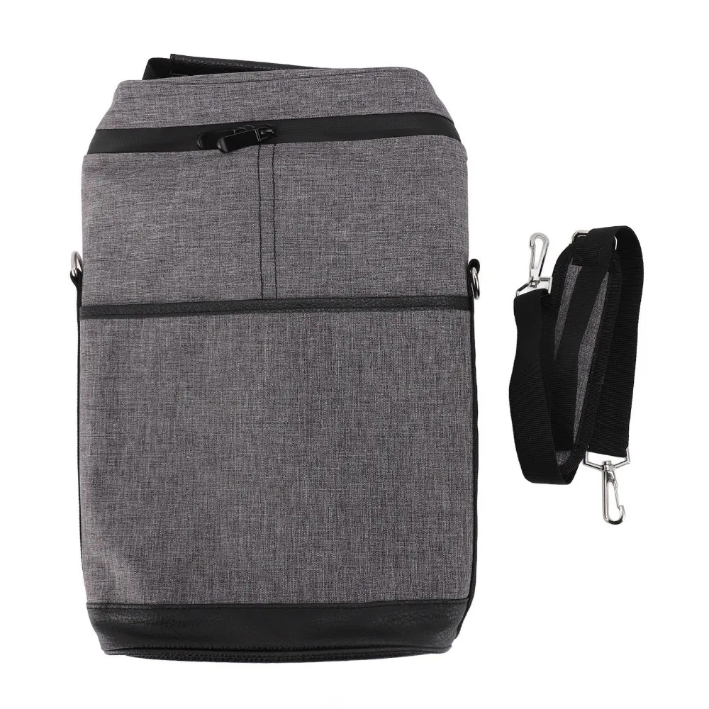 Durable 2 Bottle Capacity Wine Cooler Bag Canvas Material Black/Grey Insulated Wine Case Wine Carrier Bag For Picnic