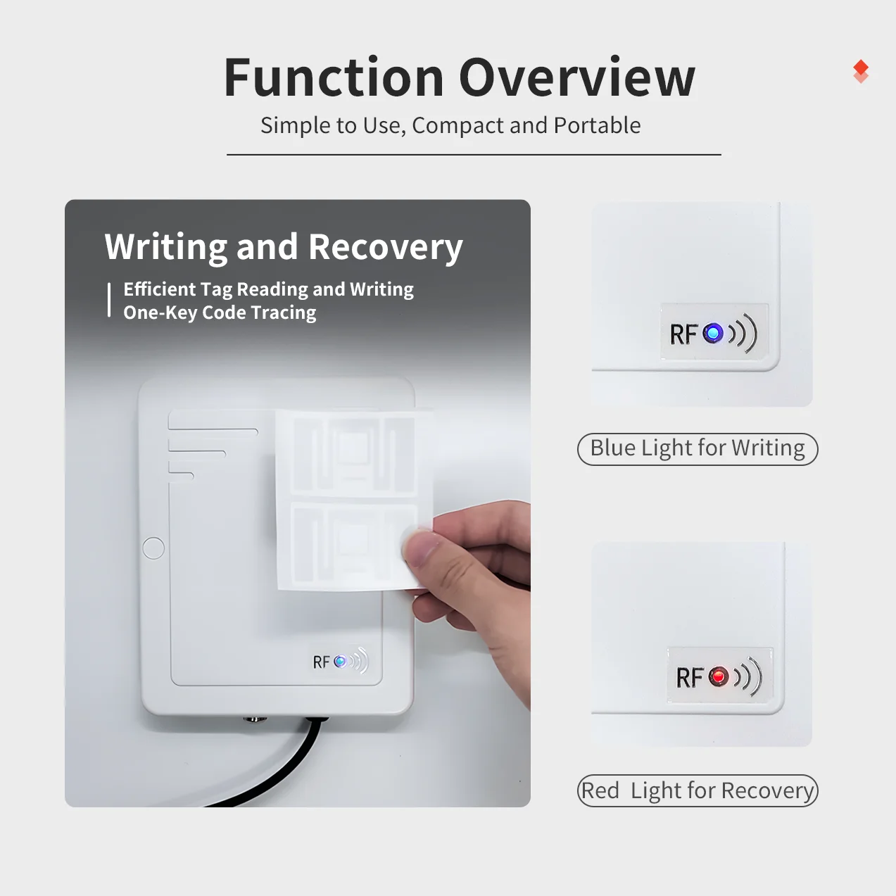 متجر الملابس قارئ وكاتب RFID لعلامات المجوهرات RFID Recode نظام EAS أمن المنتجات المضادة للسرقة للبيع بالتجزئة