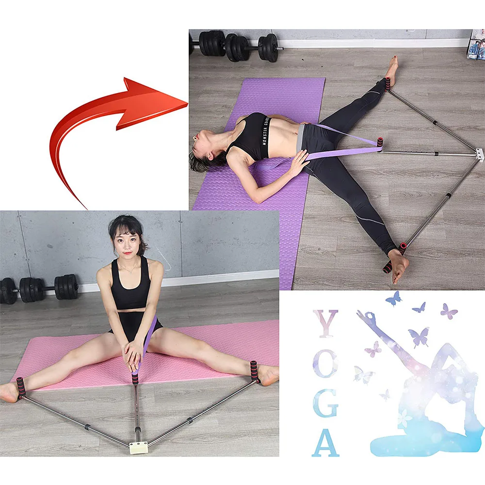 3-Bar-Beinstrecker, verstellbare geteilte Dehnmaschine, Edelstahl, für Zuhause, Yoga, Tanz, Übung, Flexibilität, Trainingsgeräte – Detail 10