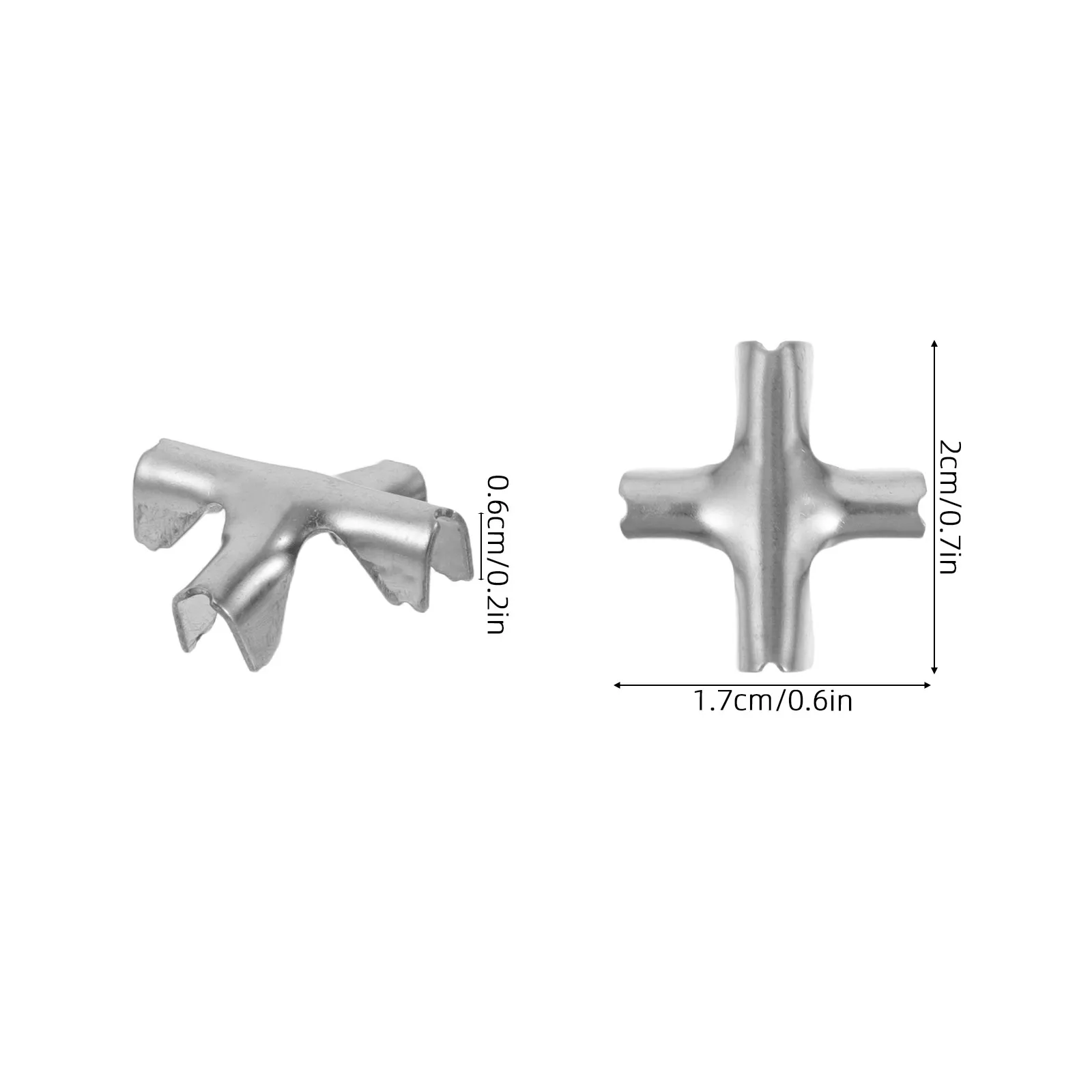 100Pcs Stainless Steel Cross Buckle Clips for Invisible Anti-Theft Net Window Balcony Safety Wire Rope Clamp Connector Cross