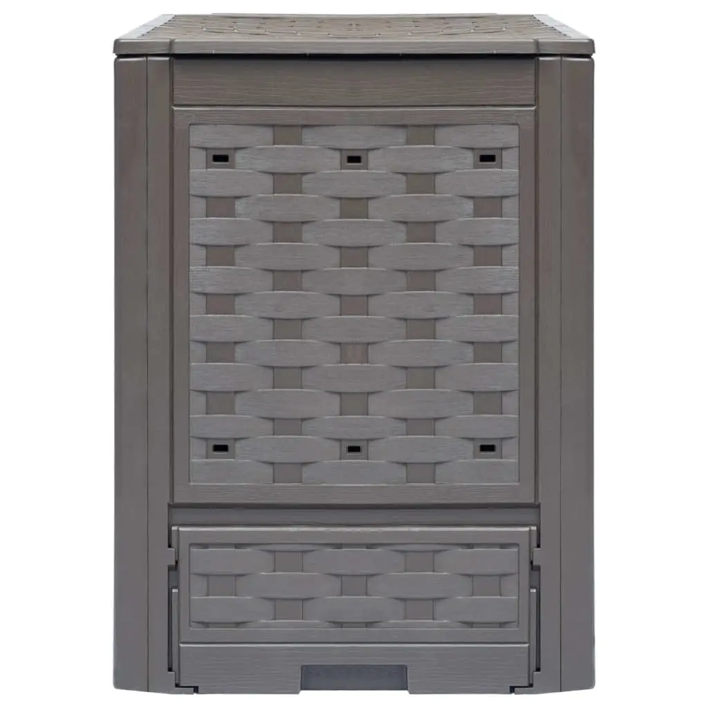 Plastic Garden Composter Brown 79.3gal Square