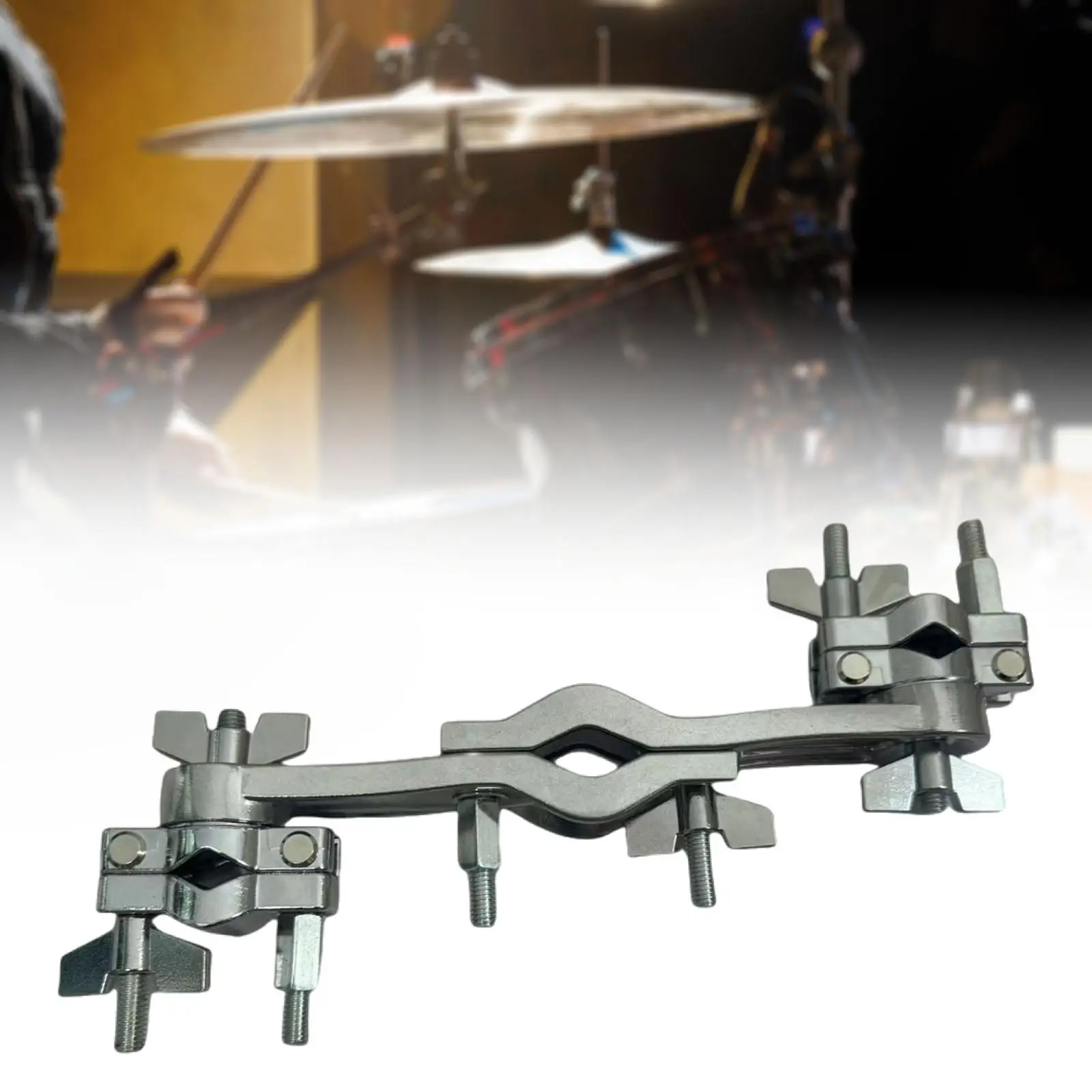

Double Drum Clamp Portable Multifunctional Holder Clip Extension Rack for Accessories Enthusiasts Instruments Supplies Beginners