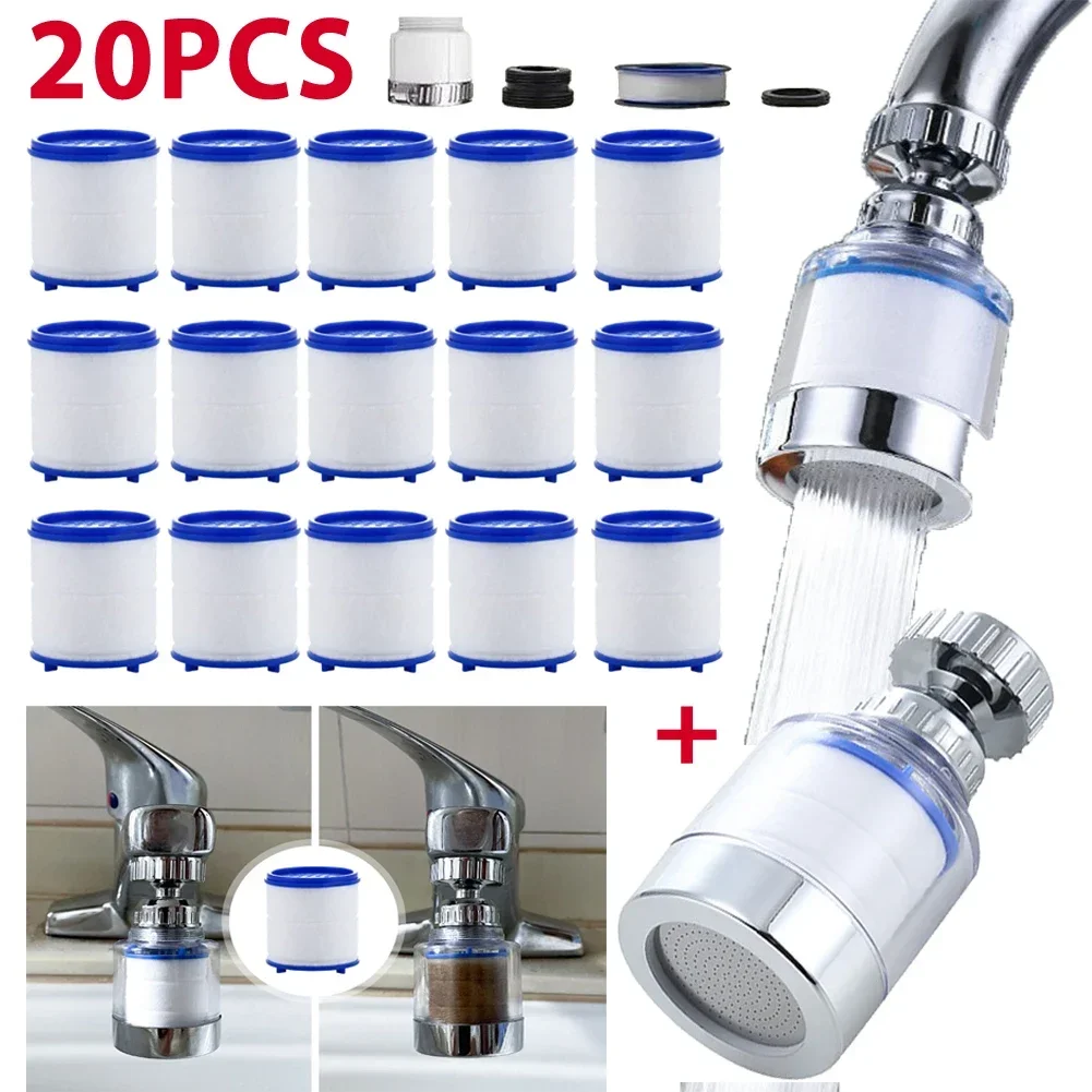 

360 Degree Rotating Faucet Filters Bubbler Mount Anti-splash for Household Kitchen Bathroom Faucet Water Clean Filter Purifier