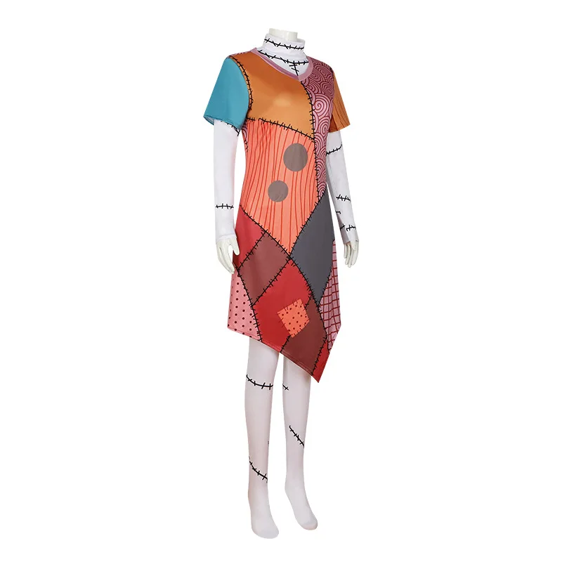 Scary Cisas Night Cosplay Costume Sally Skelton Stage Performance loween Animation Traditional Chinese Costume Women