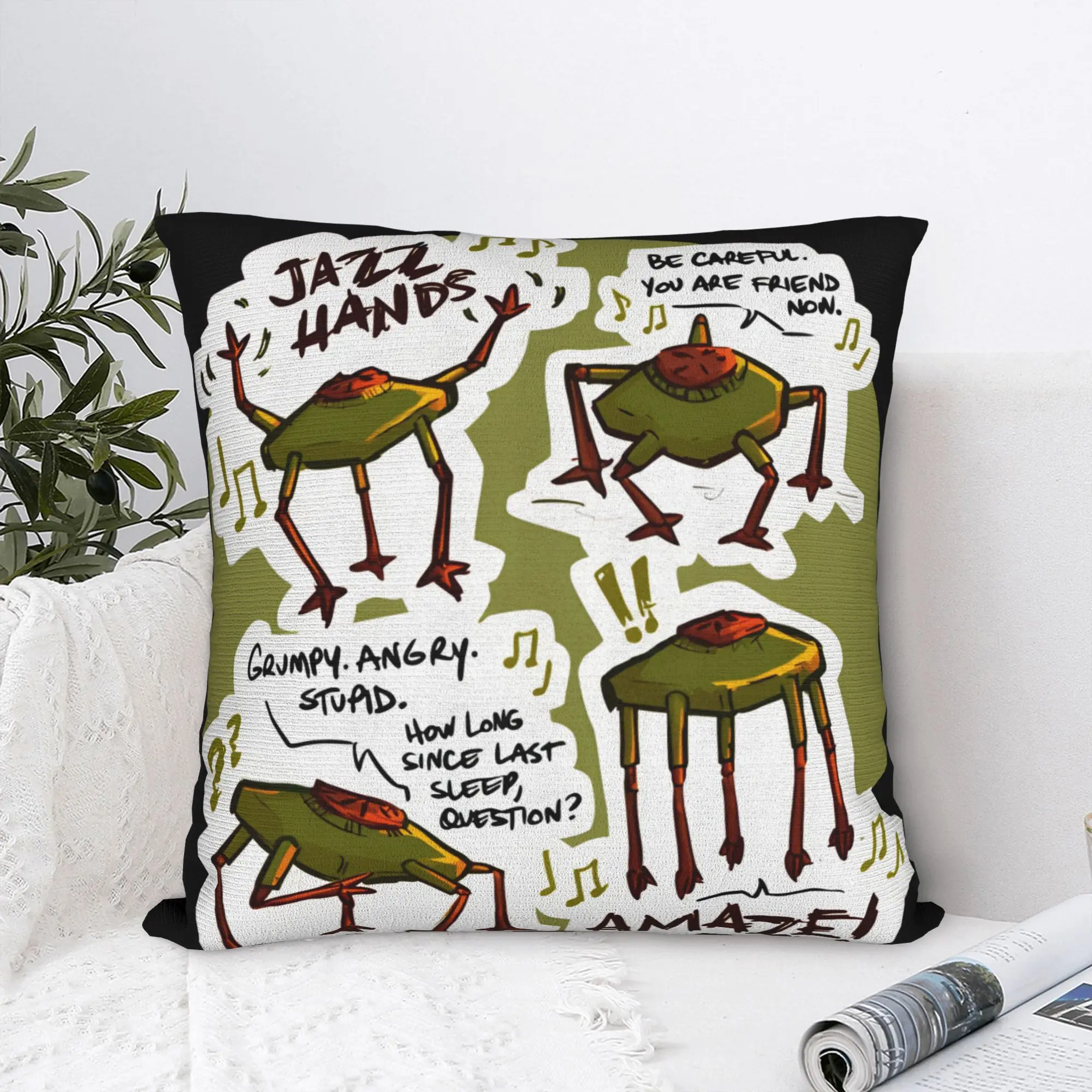 Project Hail Mary Jazz Hands Pillowcases  Vintage Pillow Case For Living Room Sofa Comfy Pillow Cover