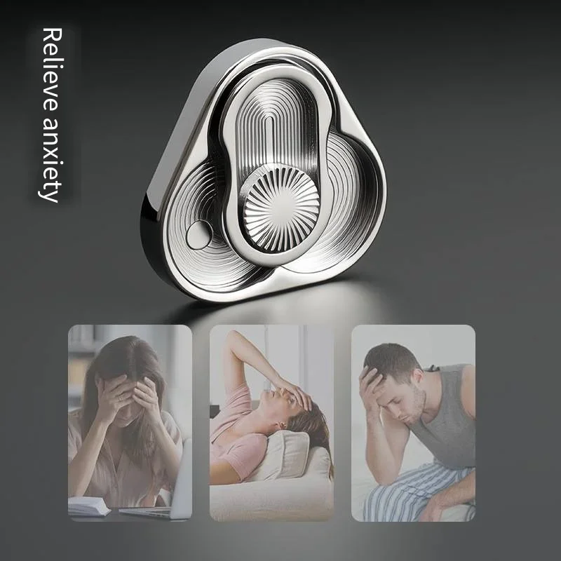 Dreieckiger Spinner, Münz-Flip, EDC Fidget, Druckmünze, Dekompressions-Handspielzeug, Griffstück, Fidget Spinner, lustiges Spielzeug – Detail 4