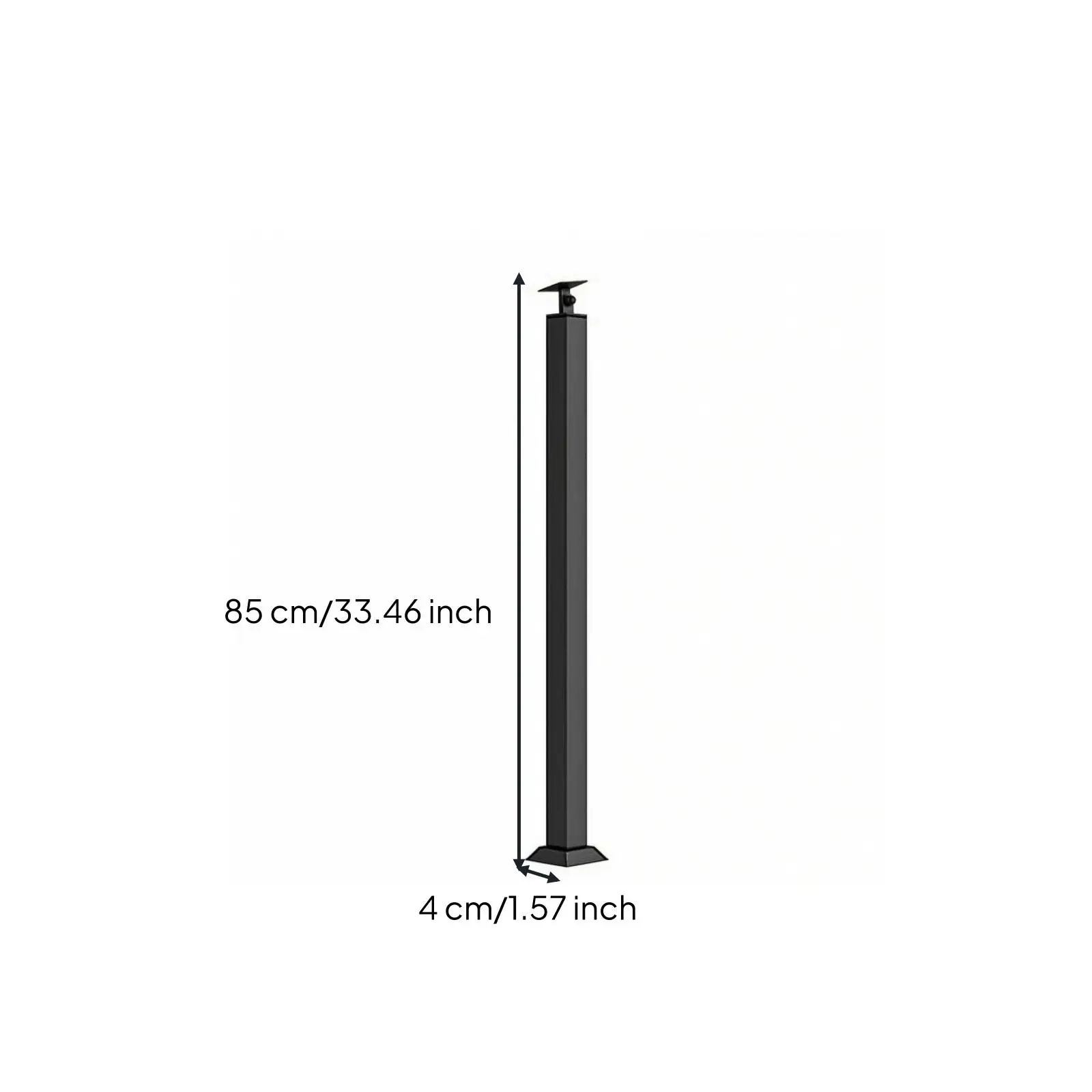 Vertical Stair Railing Post 85cm Solid Wood Metal Balustrade Column for Staircase Guard Rail and Balcony Fence