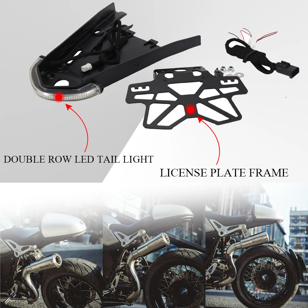 For BMW R 9 T RNINE T New Motorcycle License PlateScrambler Urban Turn Signal Holder Brake Tail Rear Light