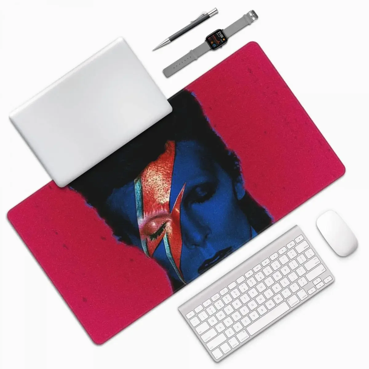 Davids Bowied Large Mouse Pad Computer Keyboard Mouse Mat Gaming PC Laptop Desk Mat Office Accessories Table Mats