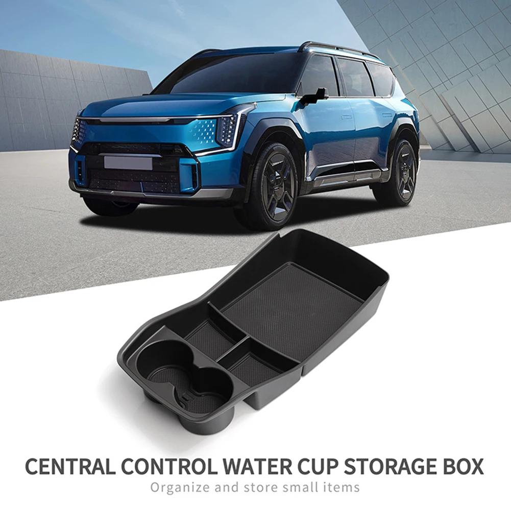 

1Pcs ABS Car Central Control Storage Box Armrest Tray Holder Organizer Water Cup Holder Storage Box For KIA Ev9 Car Accessories