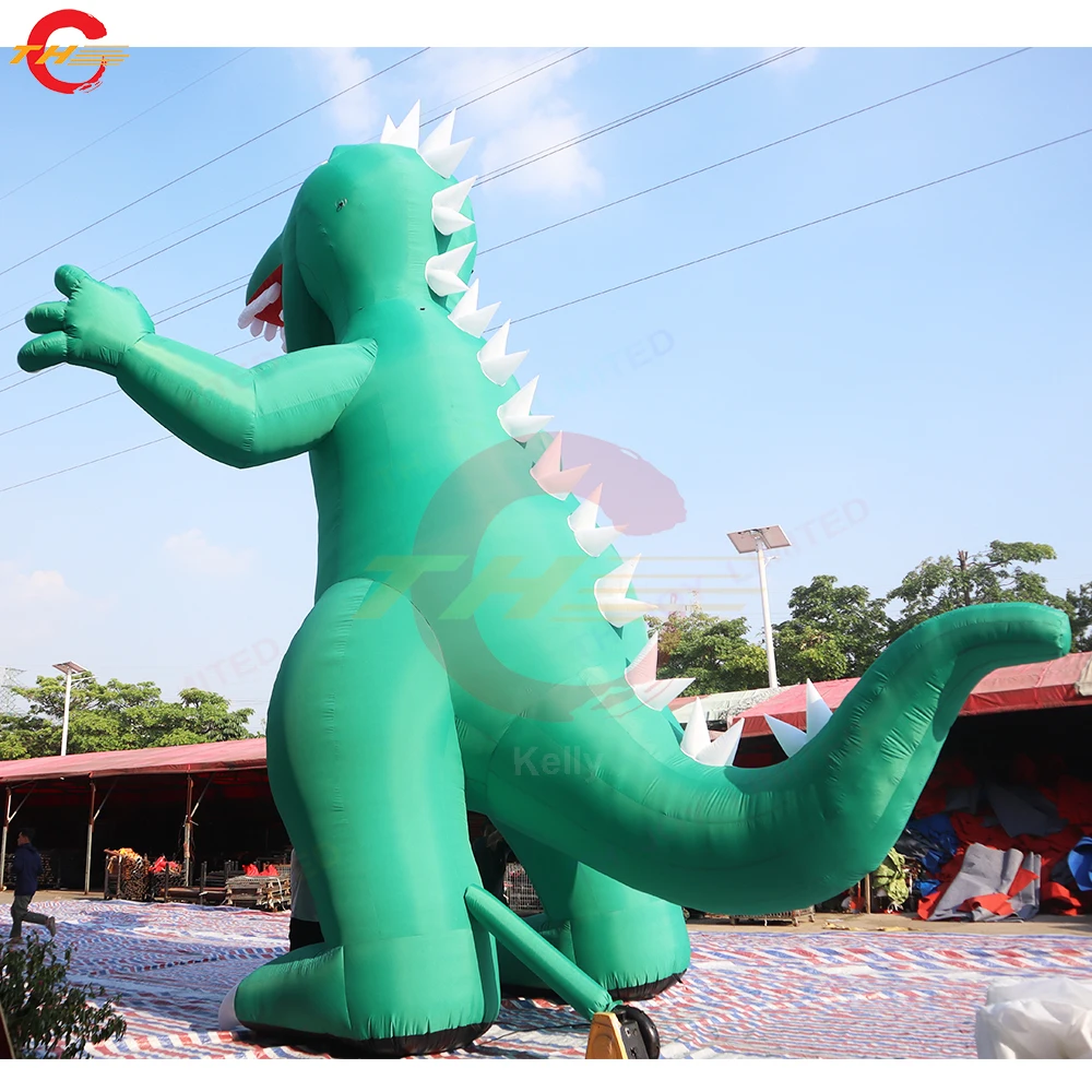 Free Shipping Customized Advertising Inflatable Dinosaur Model Green Dragon Replica for Decoration Promotion