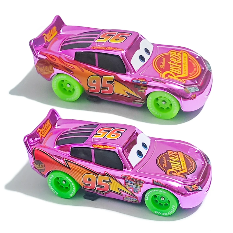 

Disney Pixar Cars Anime Figure 95 Pink Lightning McQueen Model Toy car 1:55 Metal Die Casting Children's Gifts Racing Car Toys
