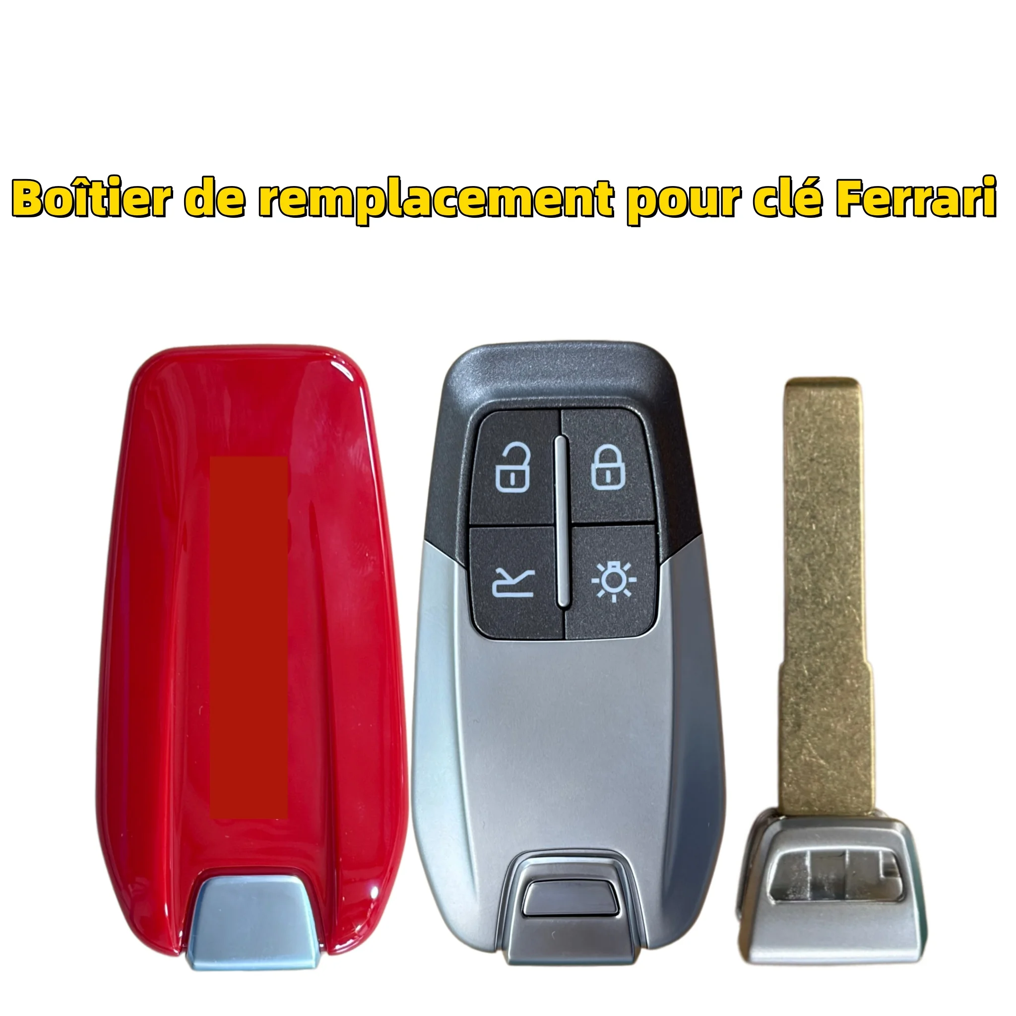 Coque de clé intelligente de remplacement et de modification adaptée aux Ferrari 458, 588, 488