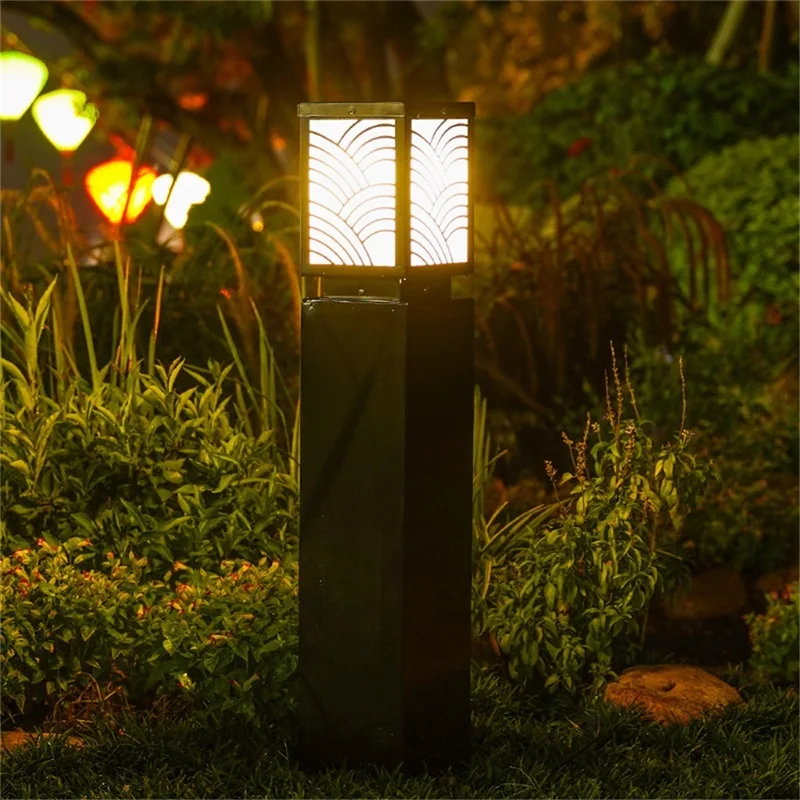 BELLE Outdoor Lawn Lights Retro Black Garden Lamp LED Waterproof IP65 Home Decorative for Duplex