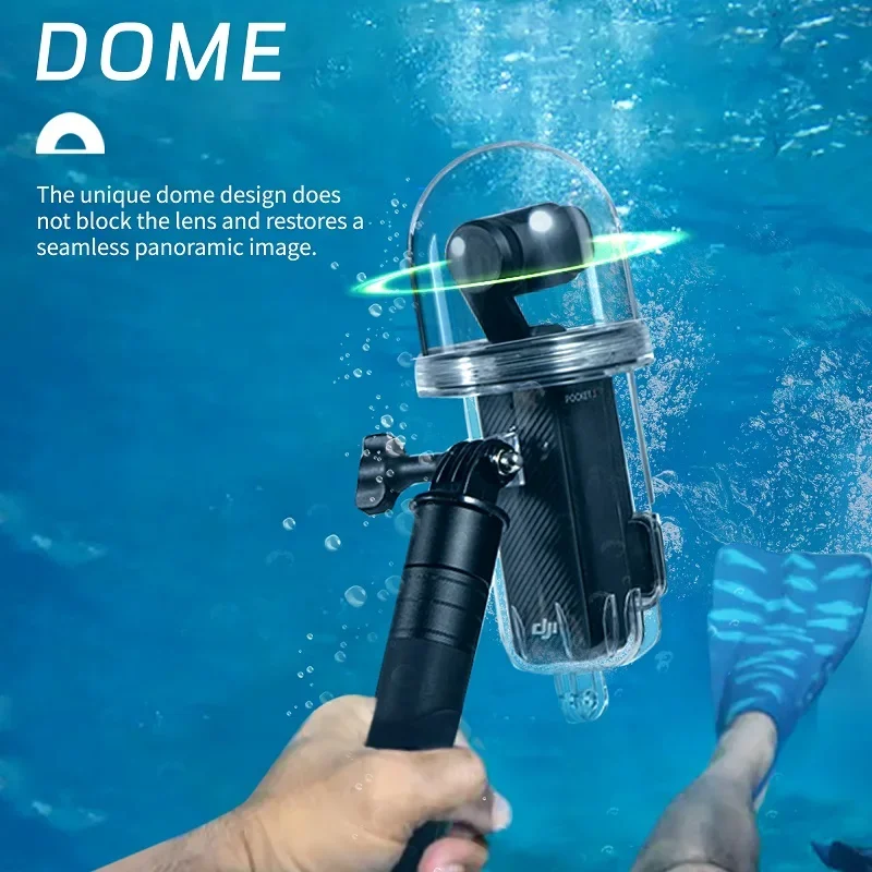 Para cámara de bolsillo STARTRC, funda impermeable, carcasa de buceo bajo el agua, funda protectora de 45M con cordón para DJI OSMO Pocket 3