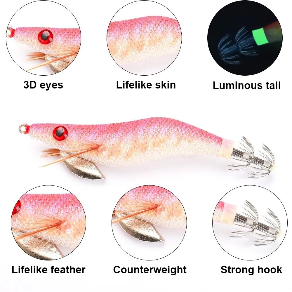 حجم صغير ملفوفة الصيد السحر 10 سنتيمتر 13 سنتيمتر 2.5 جرام 3.5 جرام الأخطبوط الروبيان الطعم الثابت الصيد السنانير الروبيان الصيد