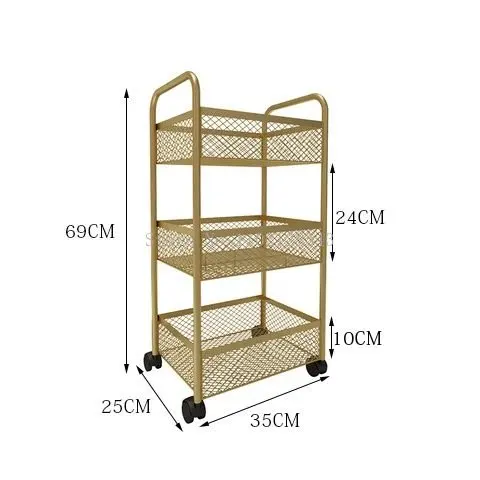 Beauty Cart Trolley Storage Rack Wheel Barber Shop Nail Salon Special Tool Cart Snack Storage Rack Bar Cart for Kitchen Rolling