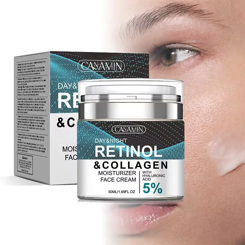 Collagen Retinol Hyaluronic Acid Cream, Retinol and Collagen Face Cream 50g