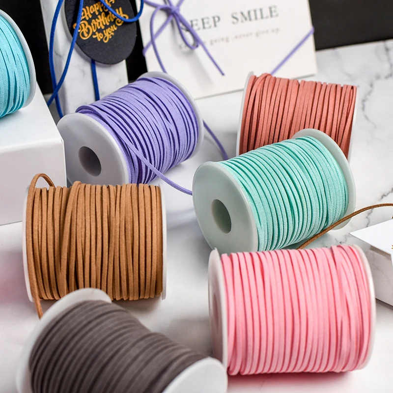 Cordon en similicuir tressé de 3 mm, cordon en velours fait main pour la fabrication de bijoux, artisanat DIY, cadeau pour la fête des pères, cadeau pour enfants