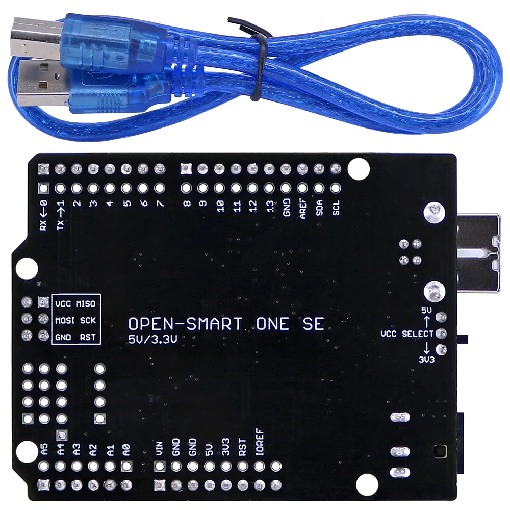 Открытая смарт-плата 5 В/3,3 В совместима с UNO R3 (CH340G) ATMEGA328P с USB кабелем для Arduino UNO R3