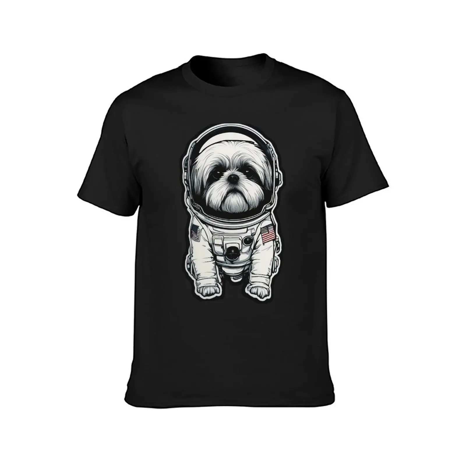 Astronaut Shih Tzu Puppy in Space T-Shirt customs oversizeds shirts graphic tees blacks men clothes