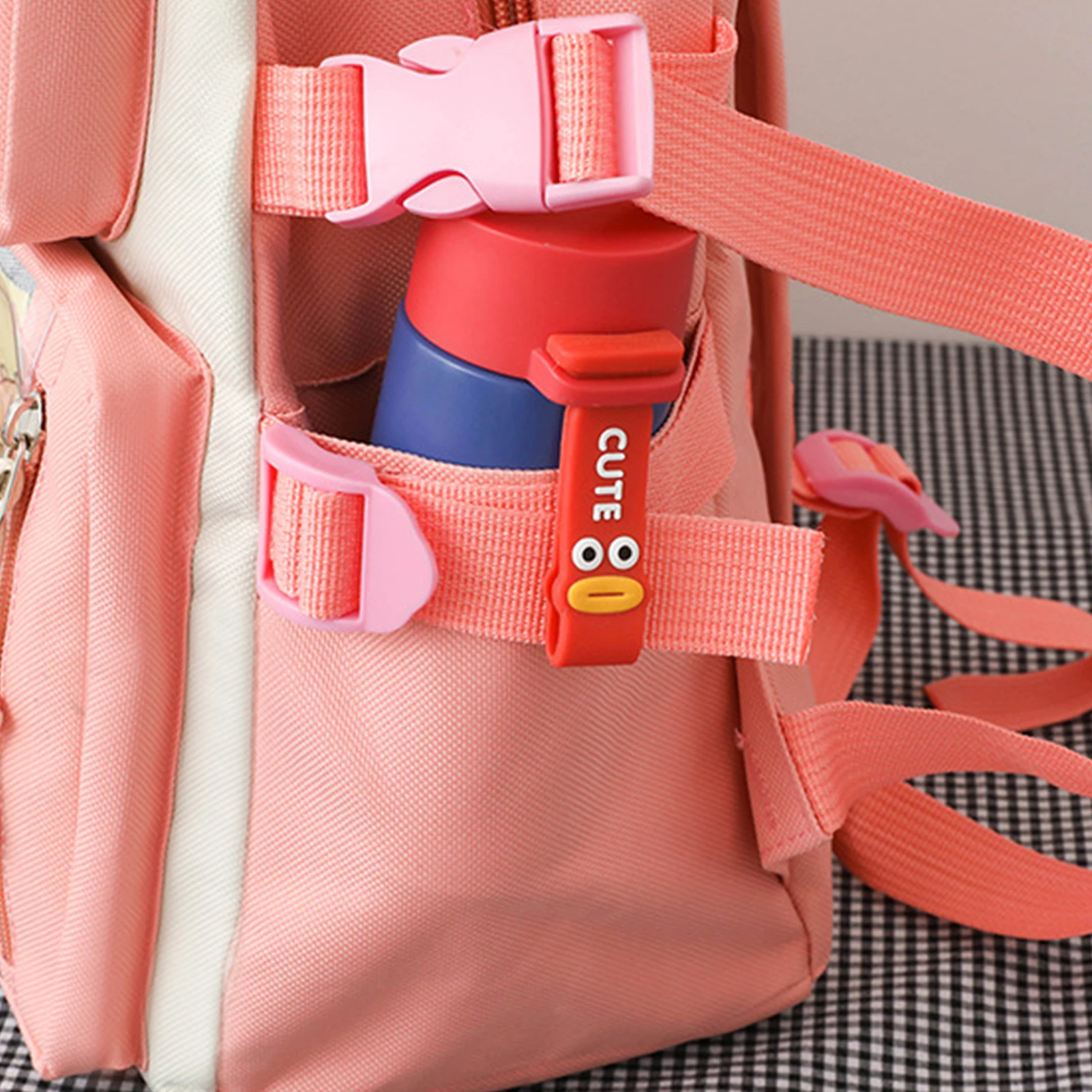 Mochila para la escuela, conjunto de 4 mochilas estéticas para la escuela, bolso de hombro de gran capacidad con Pin Kawaii y