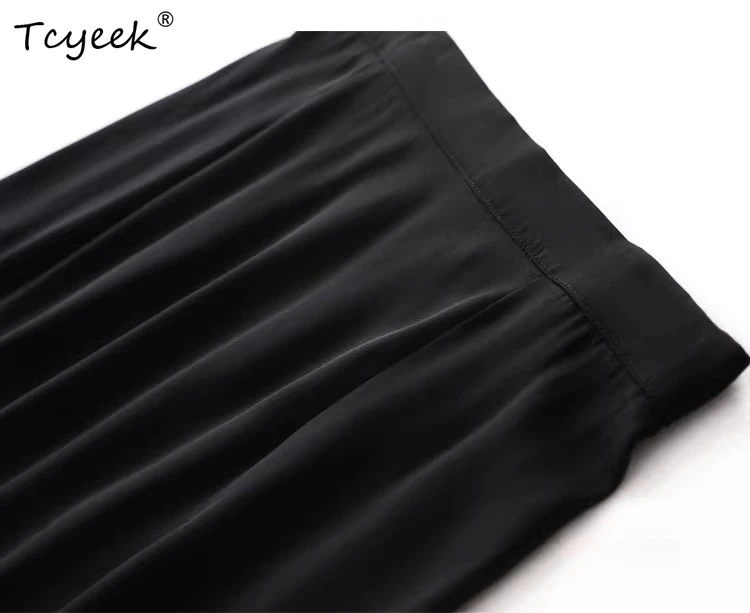 Tcyeek 93% Real Silk Long Skirts for Women 2026 Spring Summer Elegant Slimming Fish-tail Skirt Woman Clothes Faldones Para Mujer