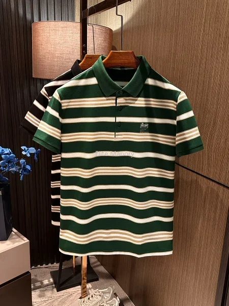 

[Urban leisure, antibacterial comfort] Summer new versatile casual striped short-sleeved T-shirt