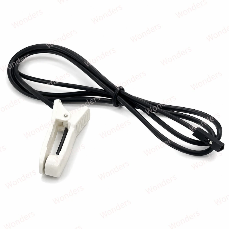 EEG Ear Clip Electrode Lead Wire Shielded Silver Chloride 1m