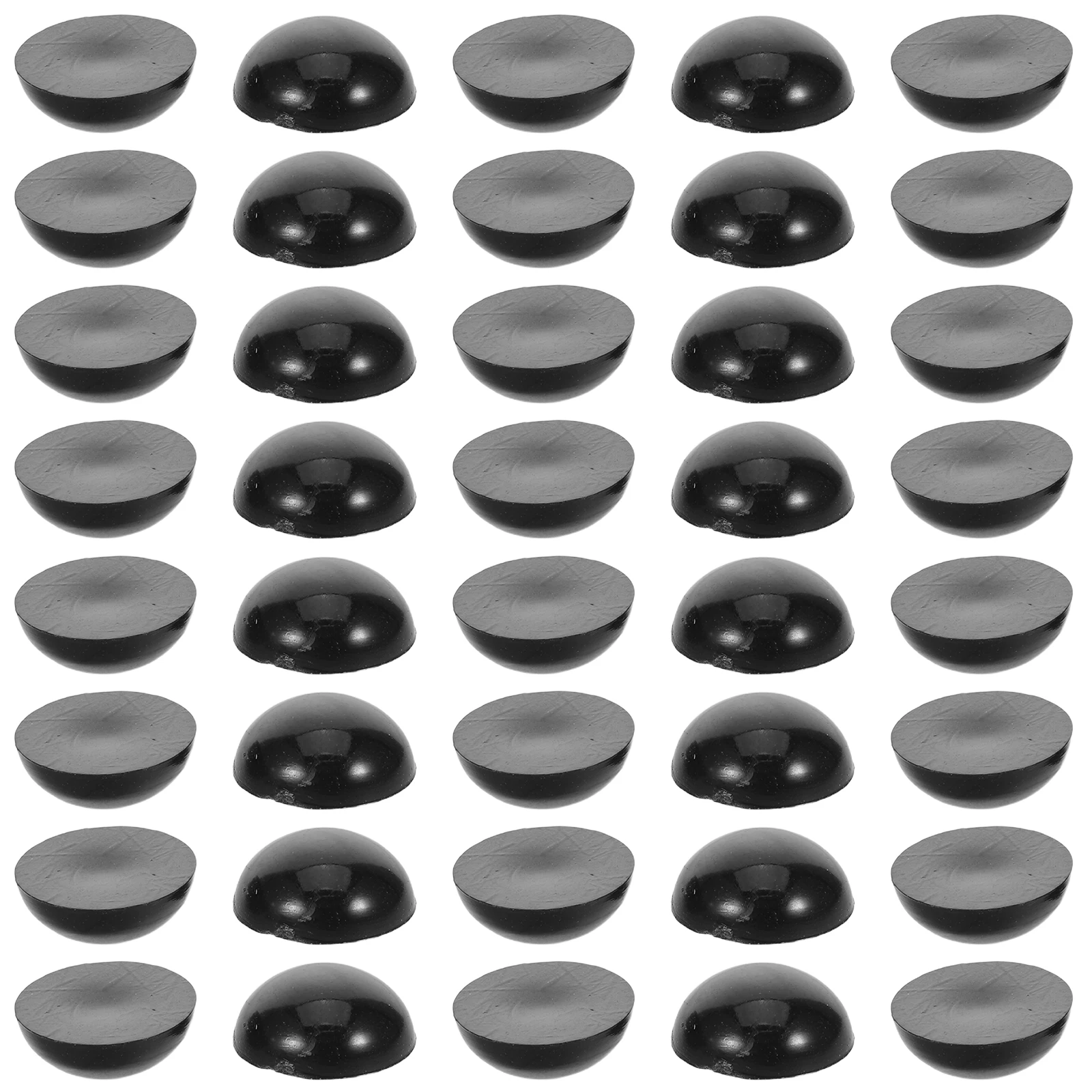 

200pcs 16Mm Half Round Flatback Black Plastic Eyes For Diy Stuffed Animals Amigurumi Crochet Projects Making Supplies