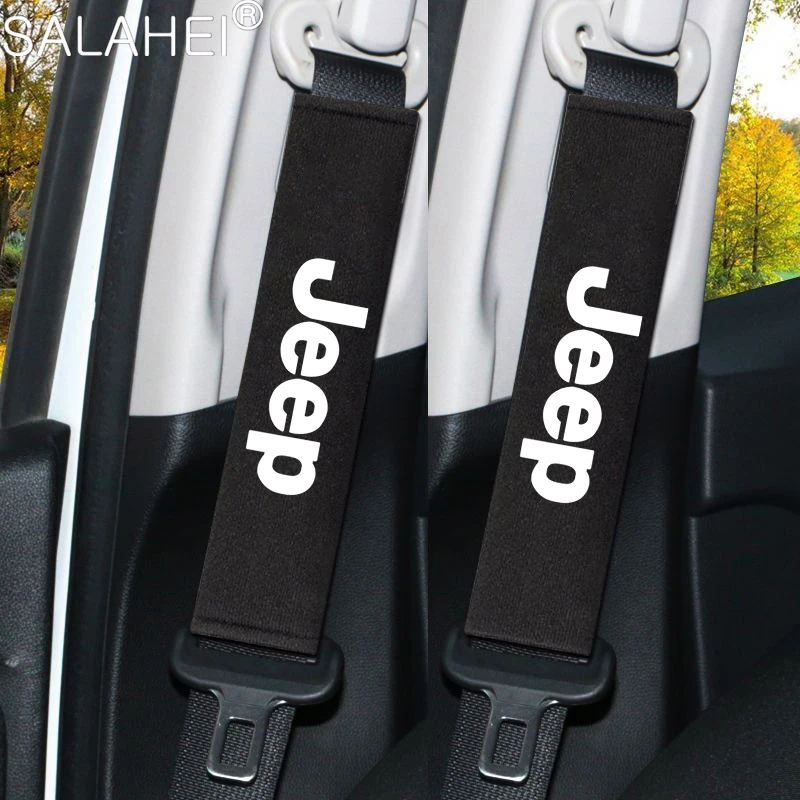 

Car New Seat Belt Shoulder Cover Breathable Protect For Jeep Renegade Wagoneer Avenger Recon Wrangler JK Gladiator Compass Grand