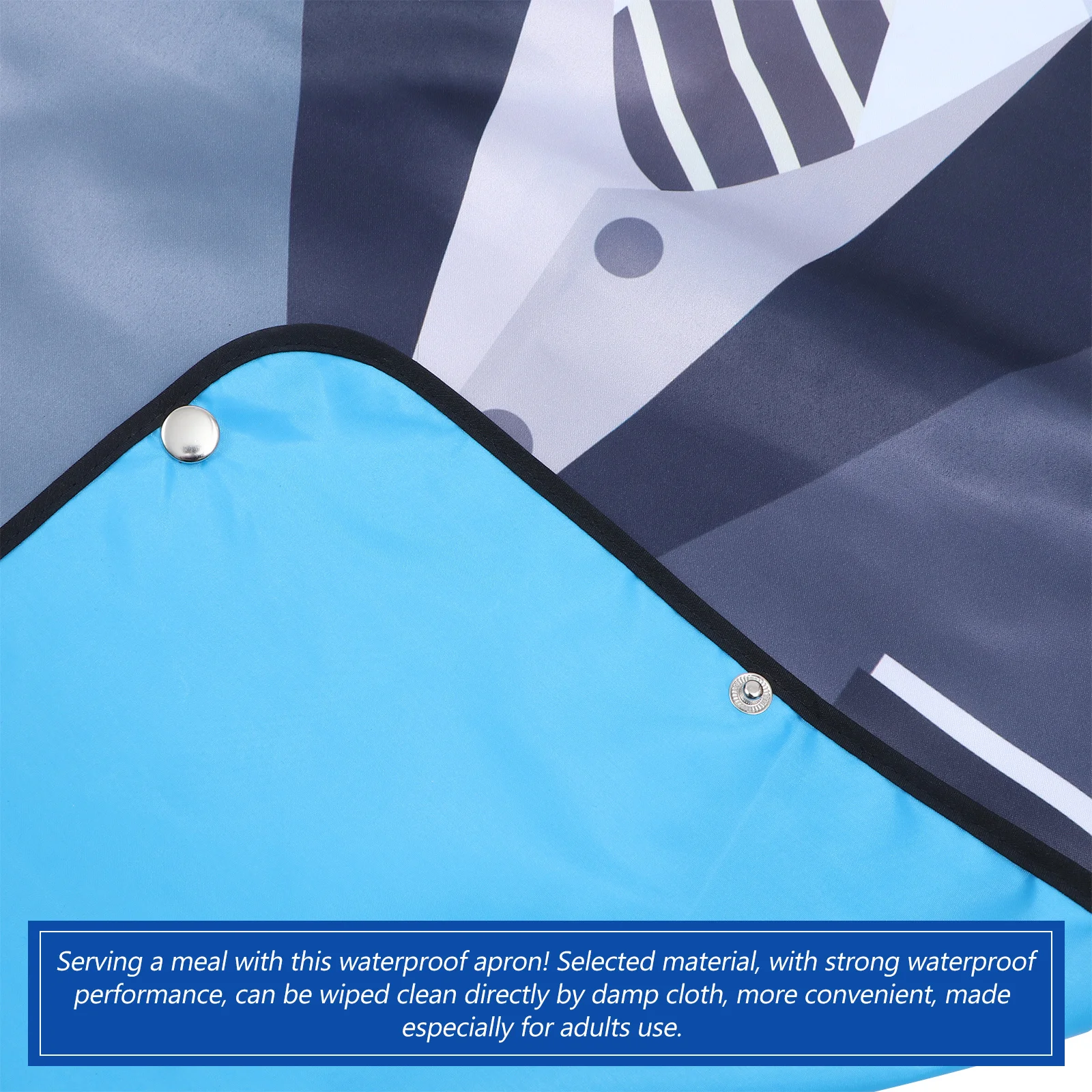 

Adult Bib Waterproof Reusable Apron Large Comfortable Fit Snap Closure for Eating DIY Painting Washable Stain Resistant Clothing