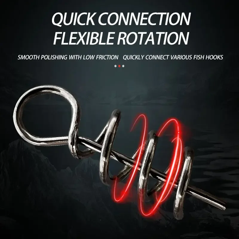 TAKEDO 15 مللي متر 25 مللي متر 35 مللي متر تهزهز إغراء موصل إغراء مسامير الفولاذ المقاوم للصدأ قطب ستينغر الصيد إغراء موصل الربيع قفل المفاجئة