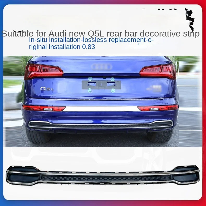 For Audi Q5L rear bumper honeycomb mesh sports grille, rear bumper decorative panel, rear bumper electroplated decorative strip