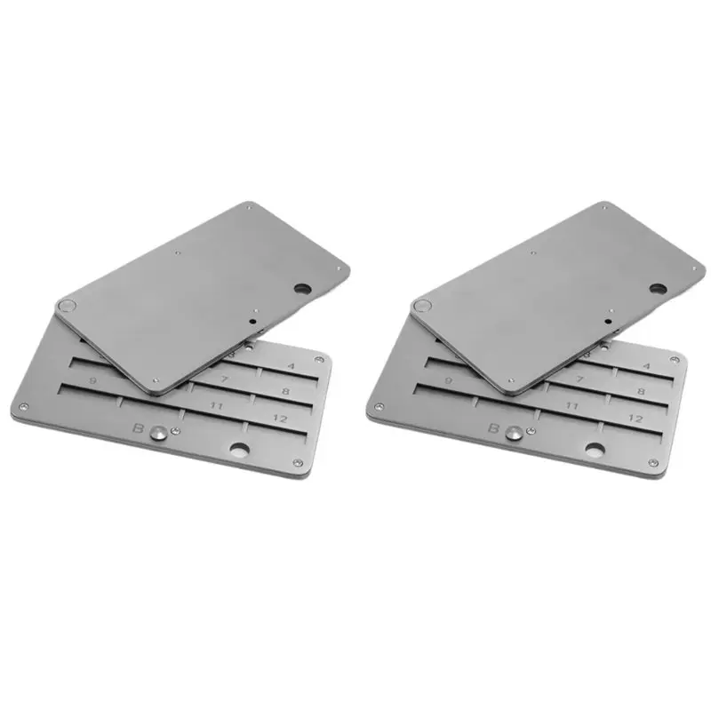 DTA4-2X Crypto Seed Phrase Storage, Stainless Steel Bitcoin Seed Plates Seed Phrase Backup Cold Storage