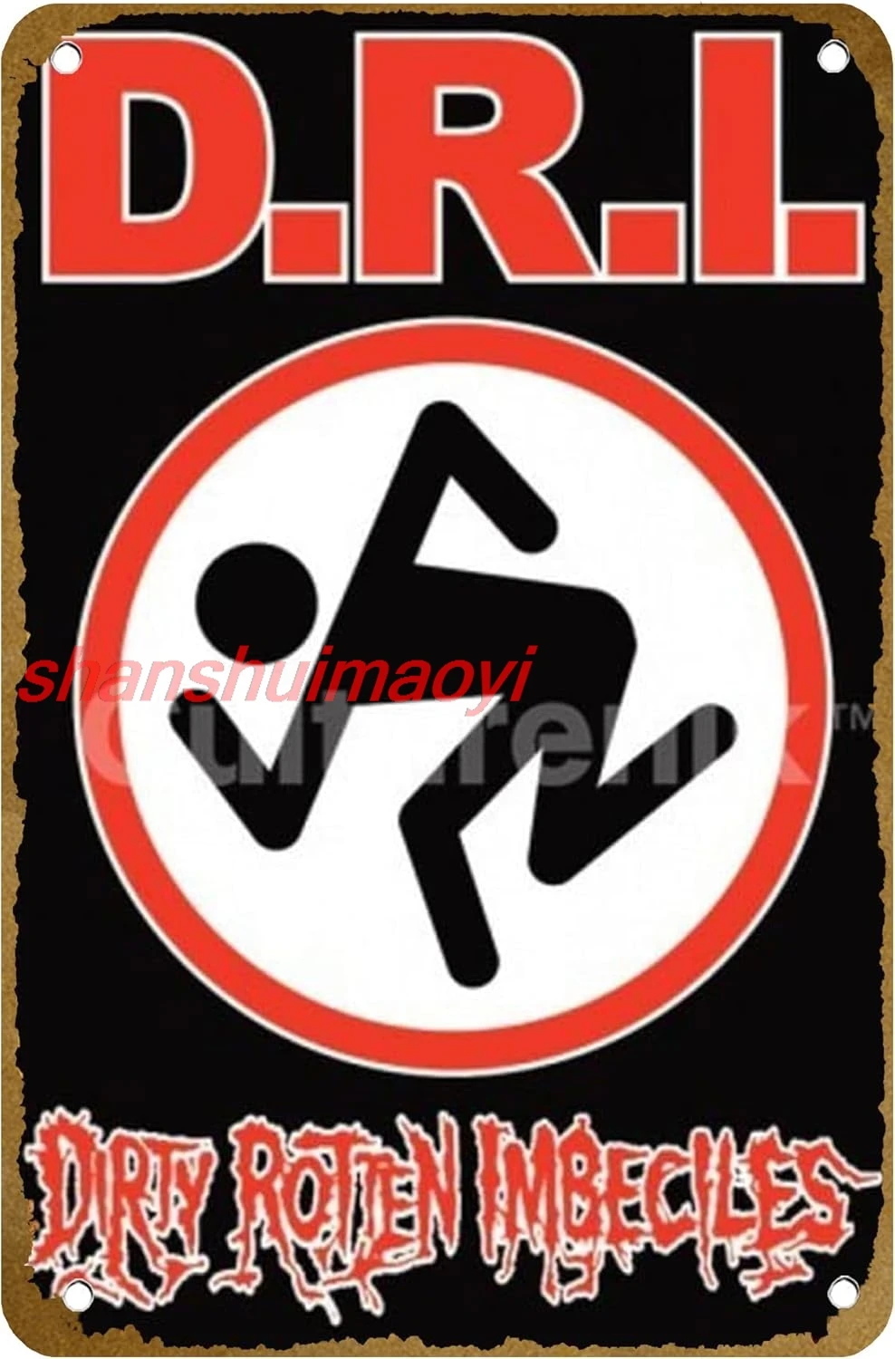 Póster Dirty Podten Imbeciles, cartel de hojalata de Metal Vintage, Logo, Club familiar, Bar, cafetería, dormitorio, decoración artística de pared, regalo 8x12 inc SHANSUI